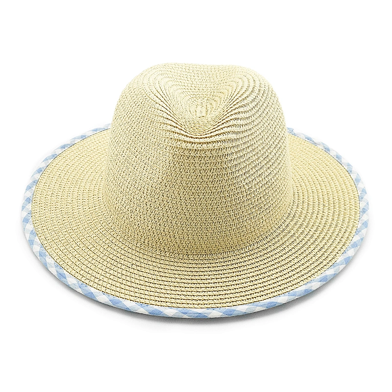 Sombrero de paja masculino y femenino de papel de Panamá de primavera y verano personalizado