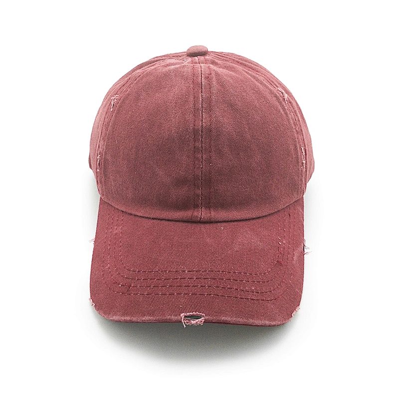 Customized Cheap Vintage Fashion Golf Dad Gorra Washed Distressed Denim Embellished Plain Hat And Cap Men And Women Baseball Cap