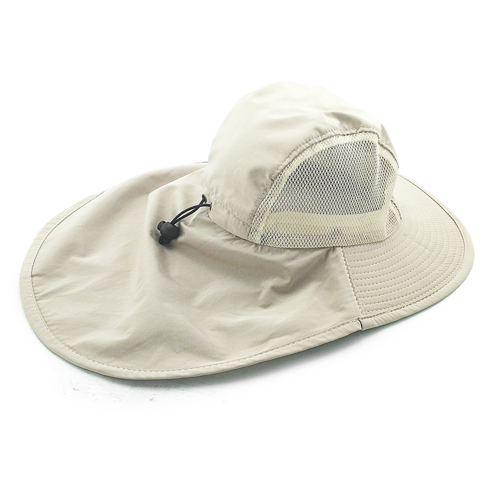 Pesca al aire libre sombrero de sol con tapa de cuello UPF 50+ sombrero de barril de protección solar UV