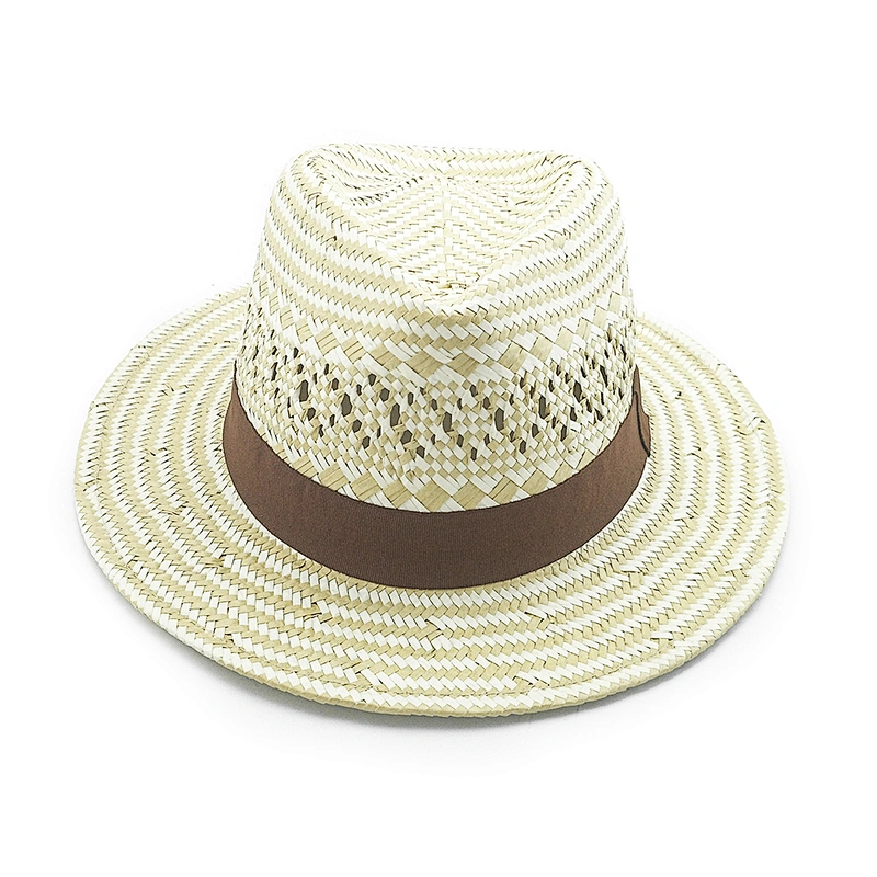 Personalización de sombreros de paja de Panamá de bajo costo para el verano de playa