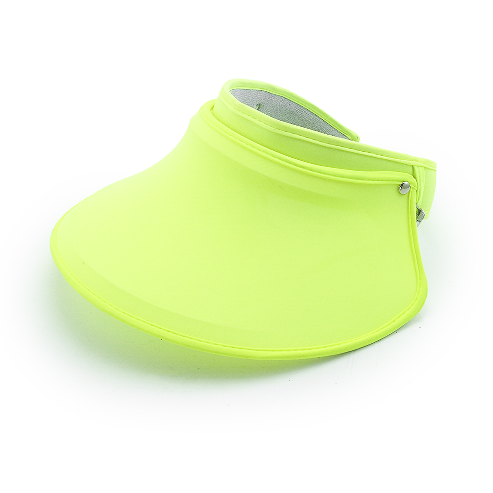 SPF500 Portable Fashion Visor Hat Plain Straw Sun Cap Sports Sun Running Hats