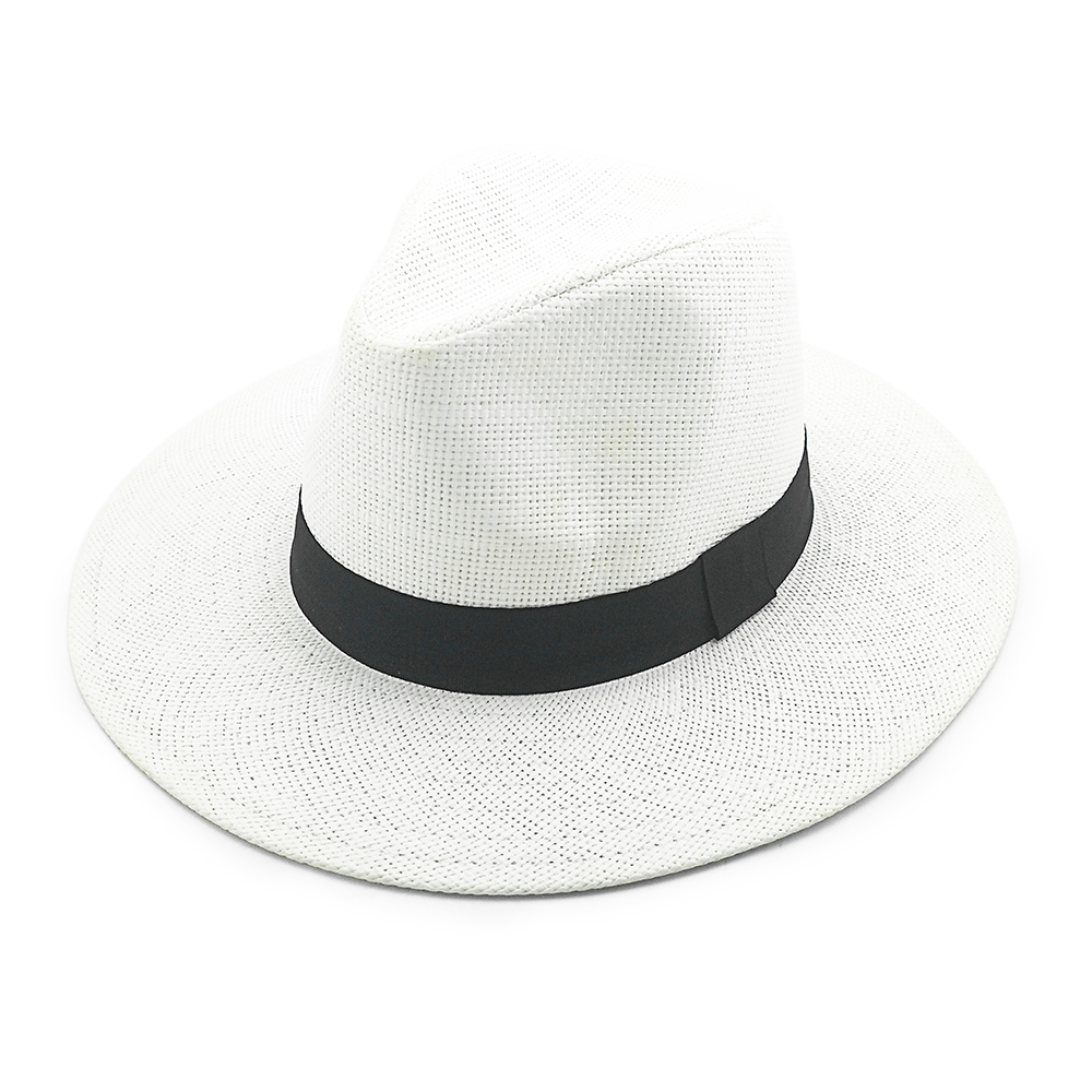 Sombrero de paja de Panamá Sombrero de paja de paja de seda ancha Sombrero de paja impreso