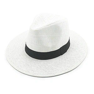Sombrero de paja de Panamá Sombrero de paja de paja de seda ancha Sombrero de paja impreso