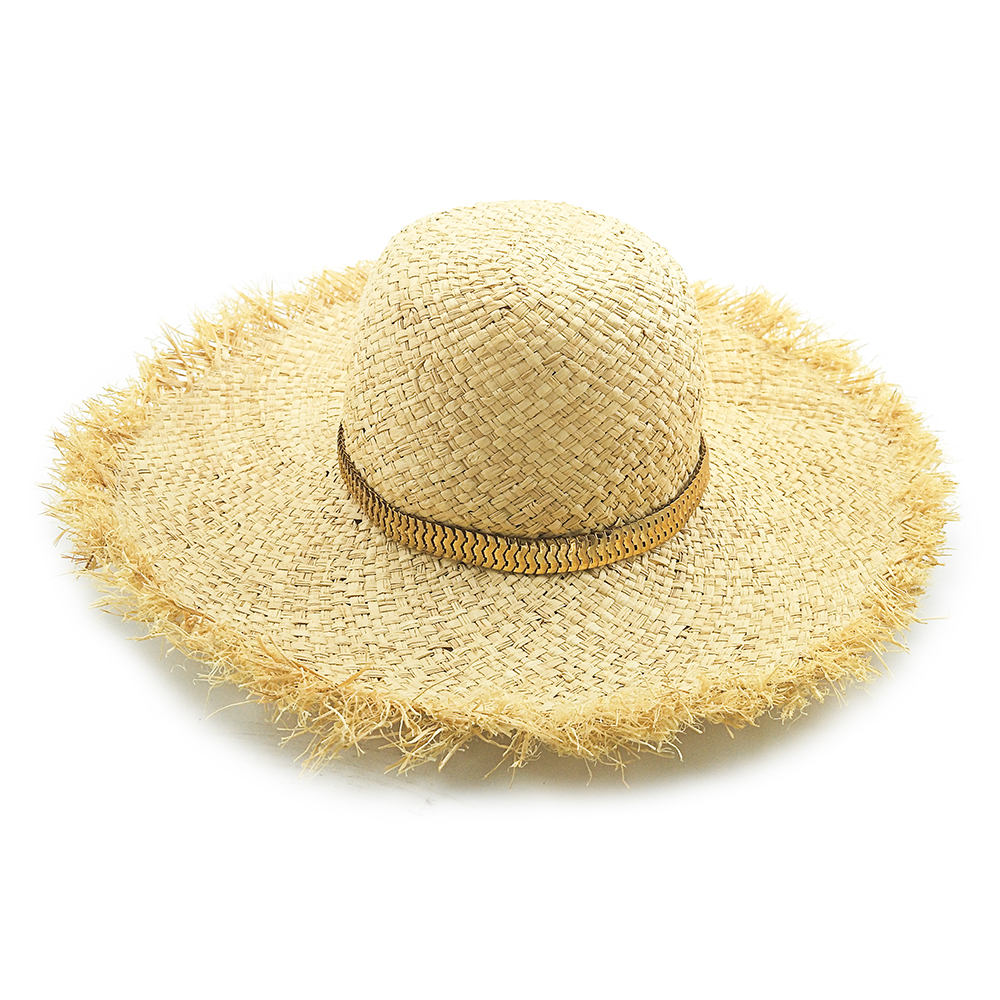 2020 High quality popular summer raffia straw hat floppy women straw Hat
