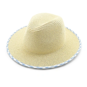 Sombrero de paja masculino y femenino de papel de Panamá de primavera y verano personalizado