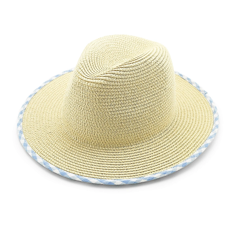 Sombrero de paja masculino y femenino de papel de Panamá de primavera y verano personalizado
