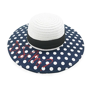 2020 Sombrero de paja de papel de verano popular de alta calidad disquete mujer Sombrero de paja