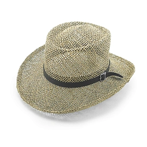 Hand Made Hot Sale Seagrass Golf Cowboy Hat With Leather band