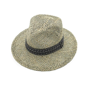 2020 Nuevo estilo de paja de hierba marina sombrero de panamá mujeres y hombres sombrero de sol de playa
