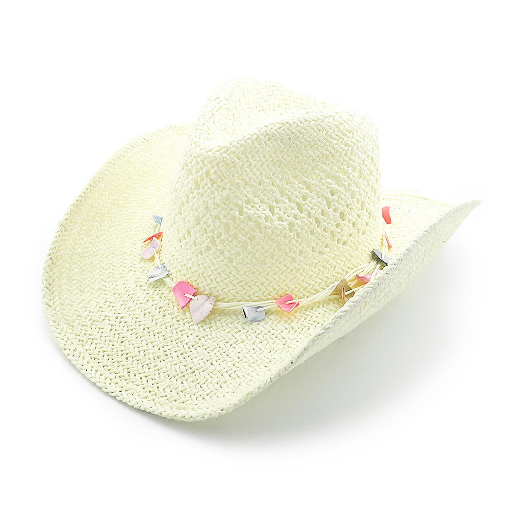 2020 New Toyo Paper Cowboy Hat With Shells Strap