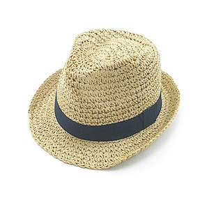 2020 new popular fashion high quality summer paper crochet fedora hat