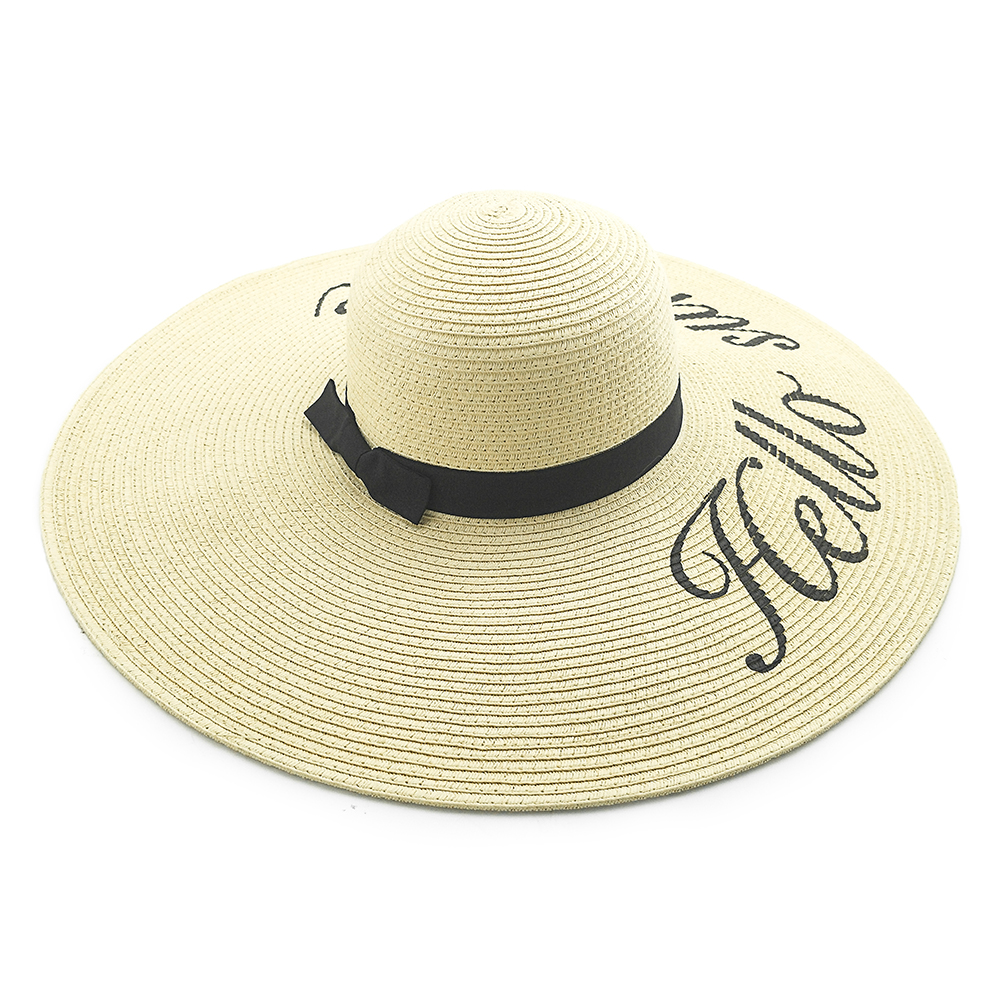 2020 High quality popular summer paper straw hat floppy women straw Hat