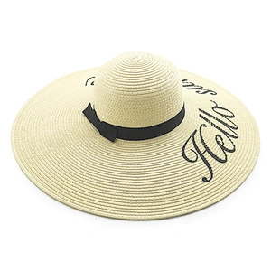 2020 High quality popular summer paper straw hat floppy women straw Hat