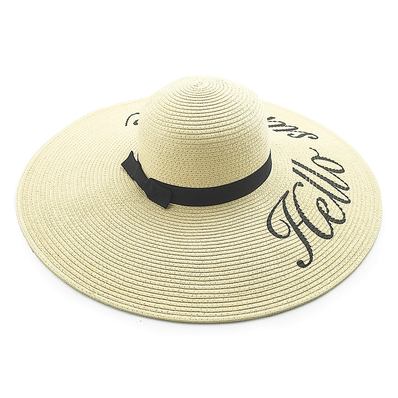 2020 High quality popular summer paper straw hat floppy women straw Hat
