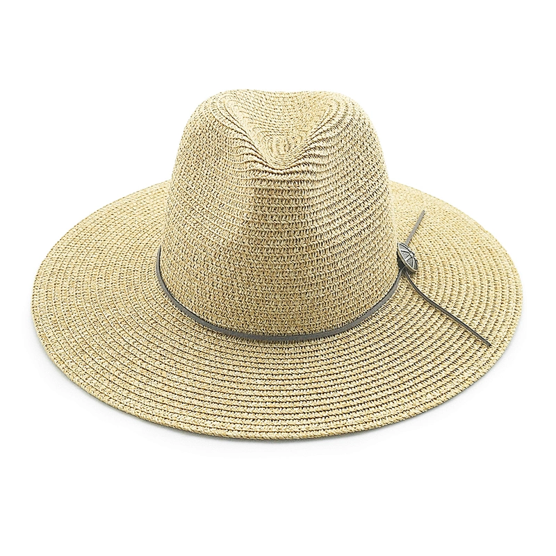 Wholesale Custom Lady Raffia Paper Floppy Panama Summer Beach Sun Straw Hats For Women