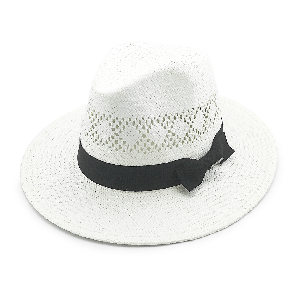 Hight Quality White Sun Protect Panama Paper Straw Hat Wholesale Panama Hats Straw Hat