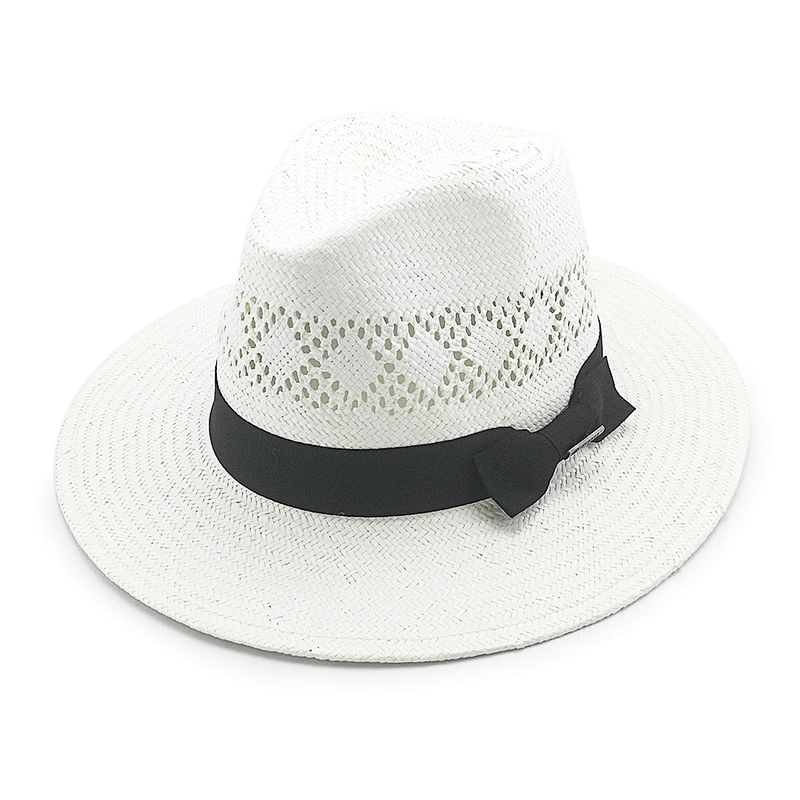 Hight Quality White Sun Protect Panama Paper Straw Hat Wholesale Panama Hats Straw Hat