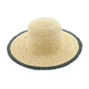 2020 Sombrero de paja de papel de verano popular de alta calidad disquete mujer Sombrero de paja