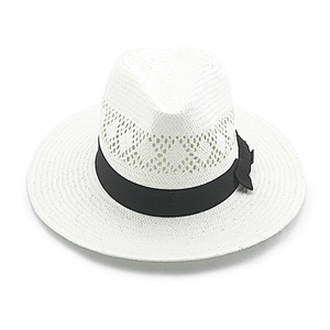 Hight Quality White Sun Protect Panama Paper Straw Hat Wholesale Panama Hats Straw Hat