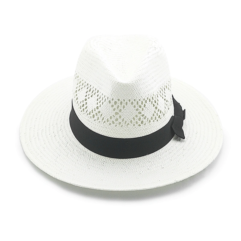 Hight Quality White Sun Protect Panama Paper Straw Hat Wholesale Panama Hats Straw Hat