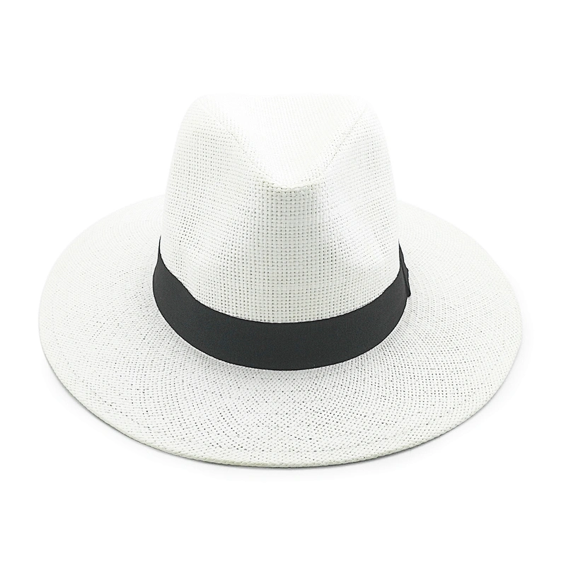 Sombrero de paja de Panamá Sombrero de paja de paja de seda ancha Sombrero de paja impreso