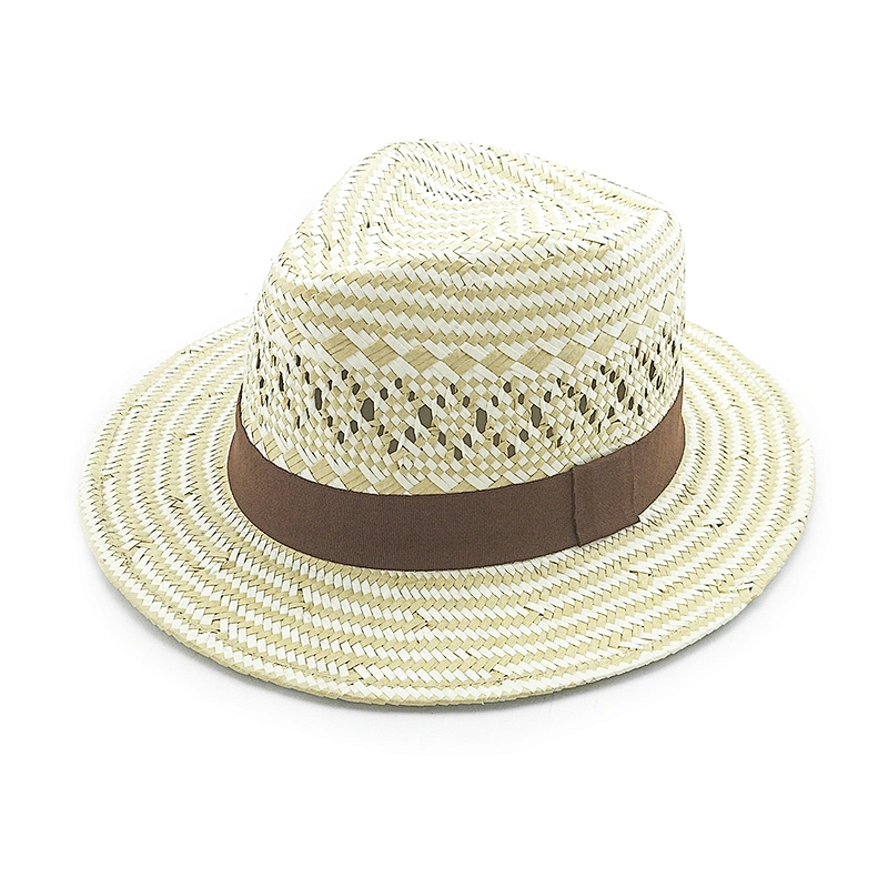 Personalización de sombreros de paja de Panamá de bajo costo para el verano de playa