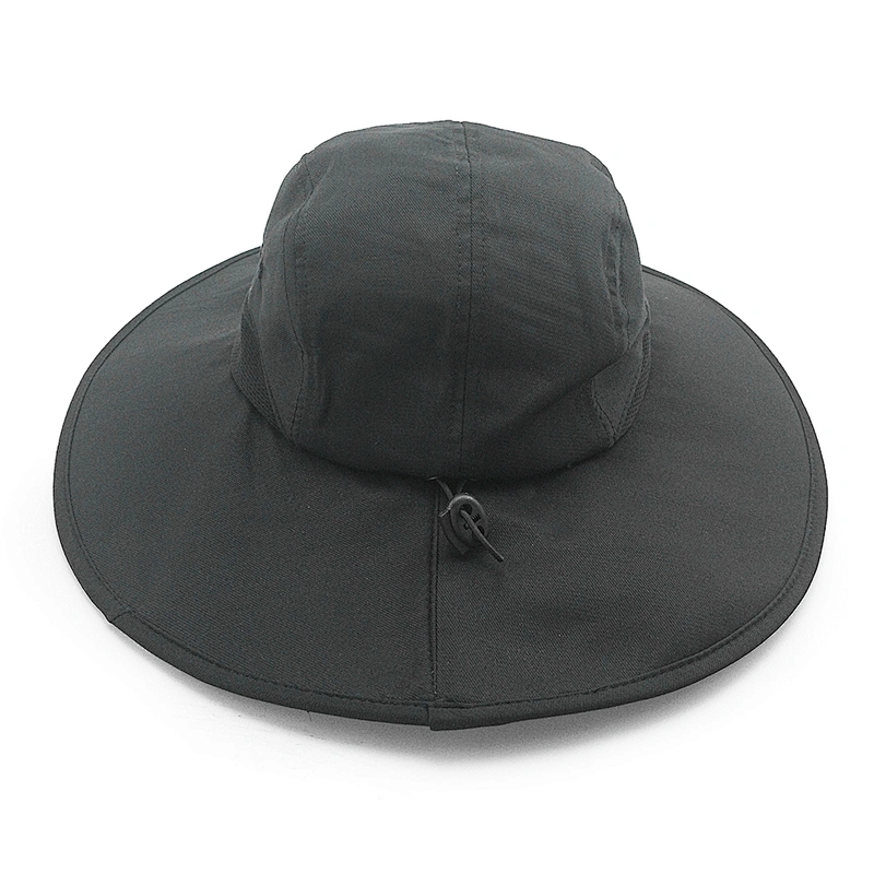 Deportes de moda Impresión de color plegable Logo en blanco Pesca en la selva de verano Sombrero de barril personalizado