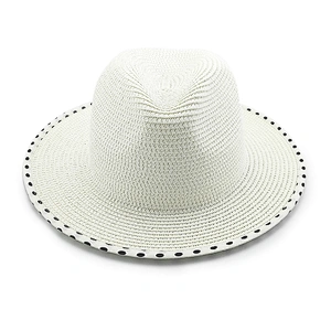 Sombrero de paja masculino y femenino de papel de Panamá de primavera y verano personalizado