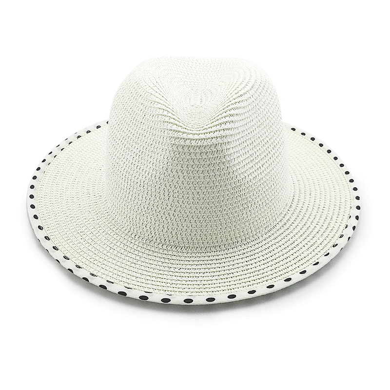 Sombrero de paja masculino y femenino de papel de Panamá de primavera y verano personalizado