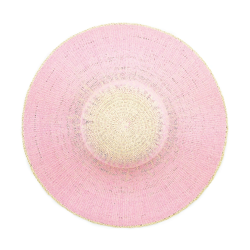 2020 Sombrero de paja de papel de verano popular de alta calidad disquete mujer Sombrero de paja