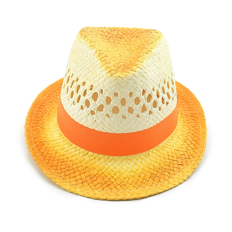 2020 new popular fashion high quality summer painted rough paper fedora hat