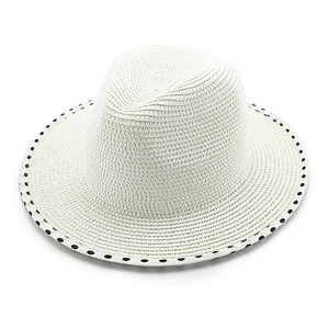 Sombrero de paja masculino y femenino de papel de Panamá de primavera y verano personalizado