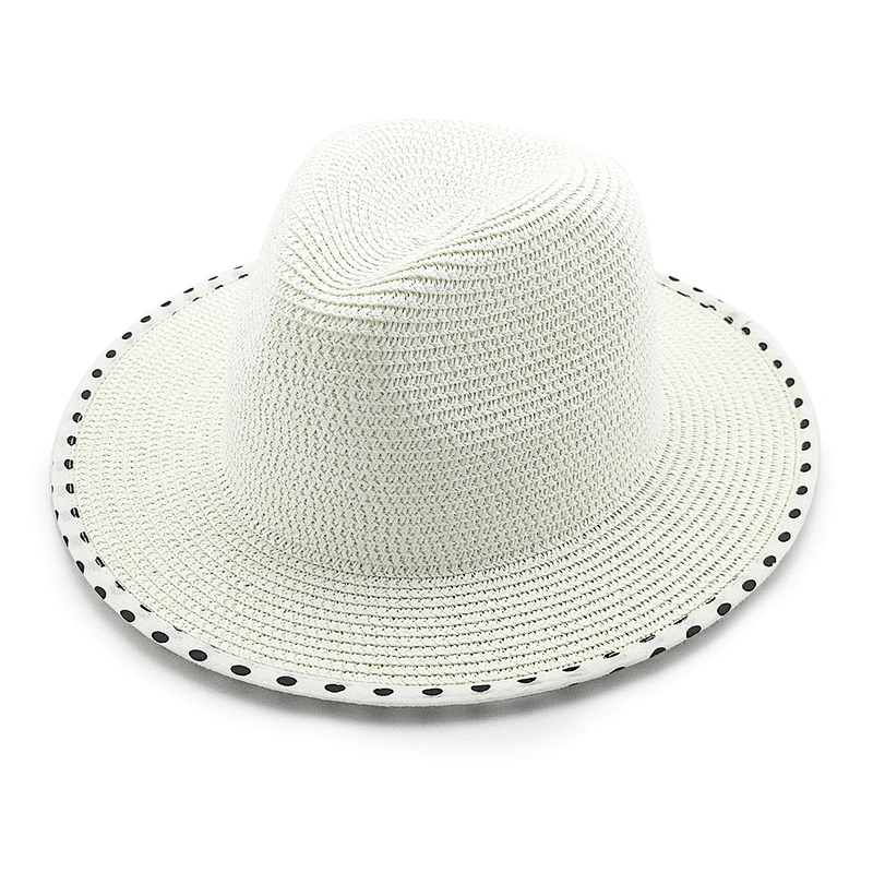 Sombrero de paja masculino y femenino de papel de Panamá de primavera y verano personalizado