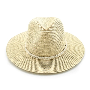 Promotional custom cheap summer beach stock panama straw hat