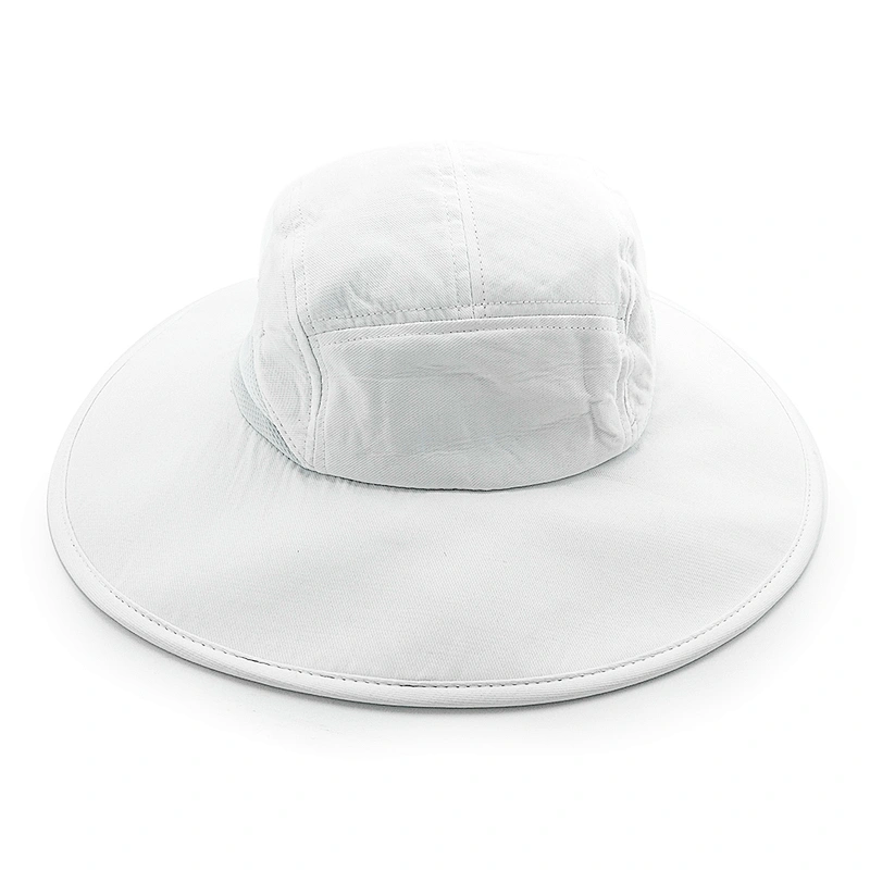 Deportes de moda Impresión de color plegable Logo en blanco Pesca en la selva de verano Sombrero de barril personalizado