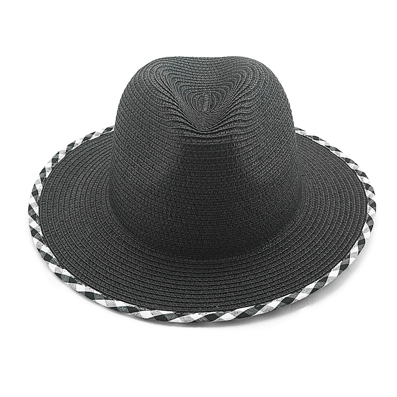 Sombrero de paja masculino y femenino de papel de Panamá de primavera y verano personalizado
