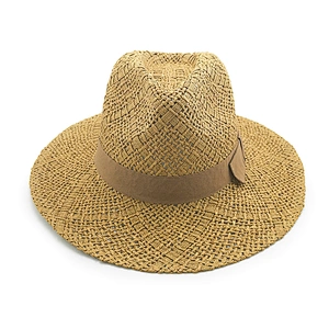 High Quality Paper Straw Hat Panama Cowboy Sun Hat Basic and Fashion Custom Wide Brim Beach Hat