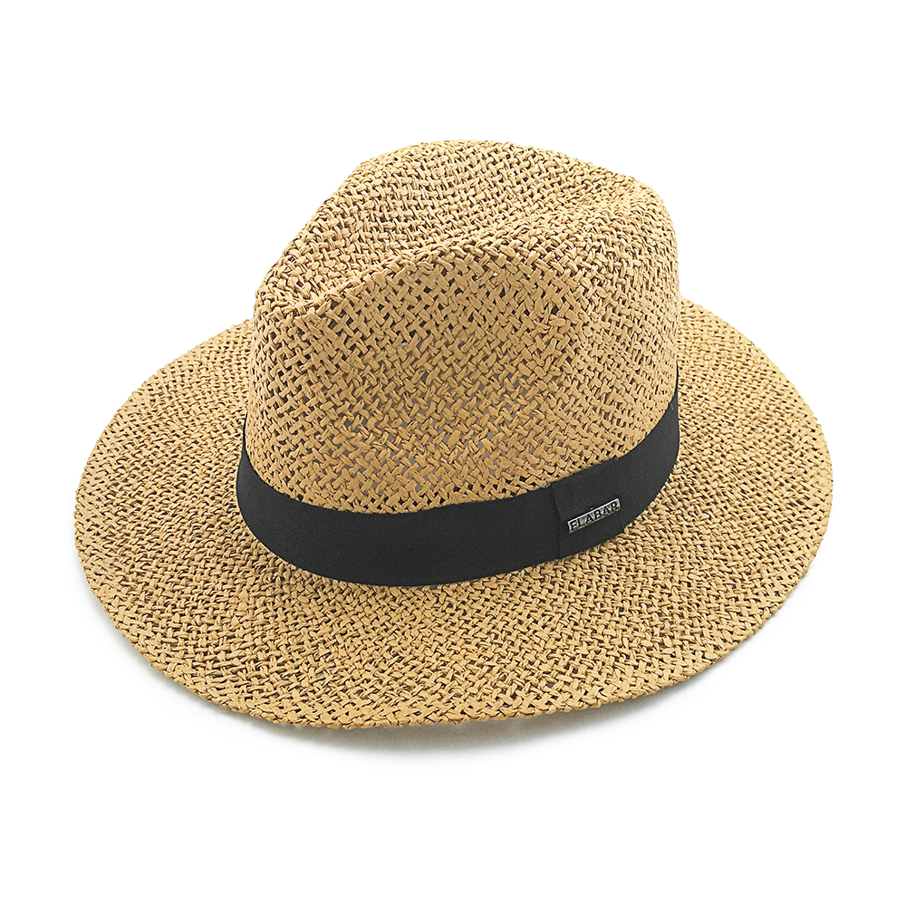 Sombrero de paja de Panamá Sombrero de paja de paja de seda ancha Sombrero de paja impreso