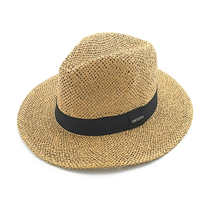 Sombrero de paja de Panamá Sombrero de paja de paja de seda ancha Sombrero de paja impreso