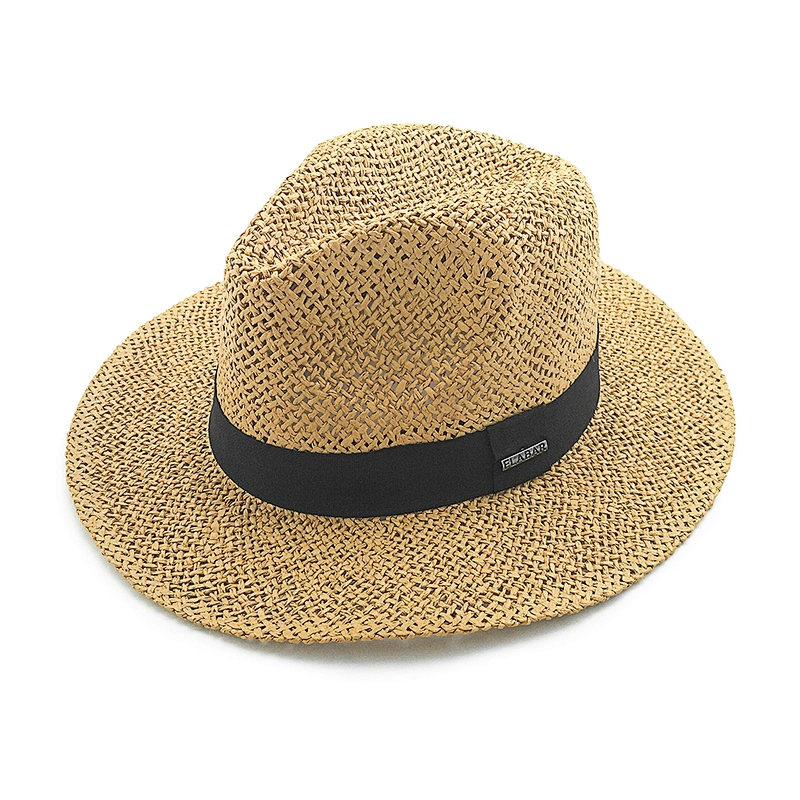 Sombrero de paja de Panamá Sombrero de paja de paja de seda ancha Sombrero de paja impreso