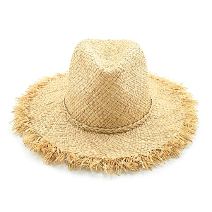2020 Wholesale fashion women raffia straw beach panama hat