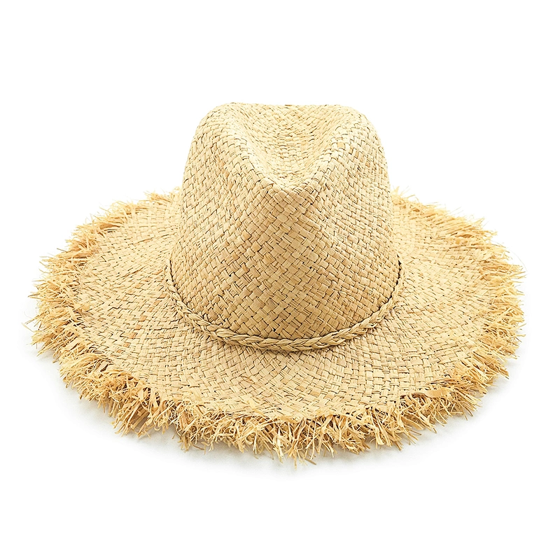 2020 Wholesale fashion women raffia straw beach panama hat