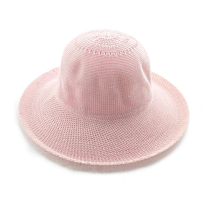 2020 High quality popular summer cotton paper straw hat floppy women straw Hat