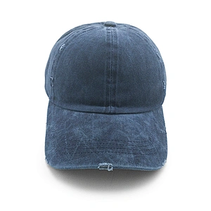 Customized Cheap Vintage Fashion Golf Dad Gorra Washed Distressed Denim Embellished Plain Hat And Cap Men And Women Baseball Cap