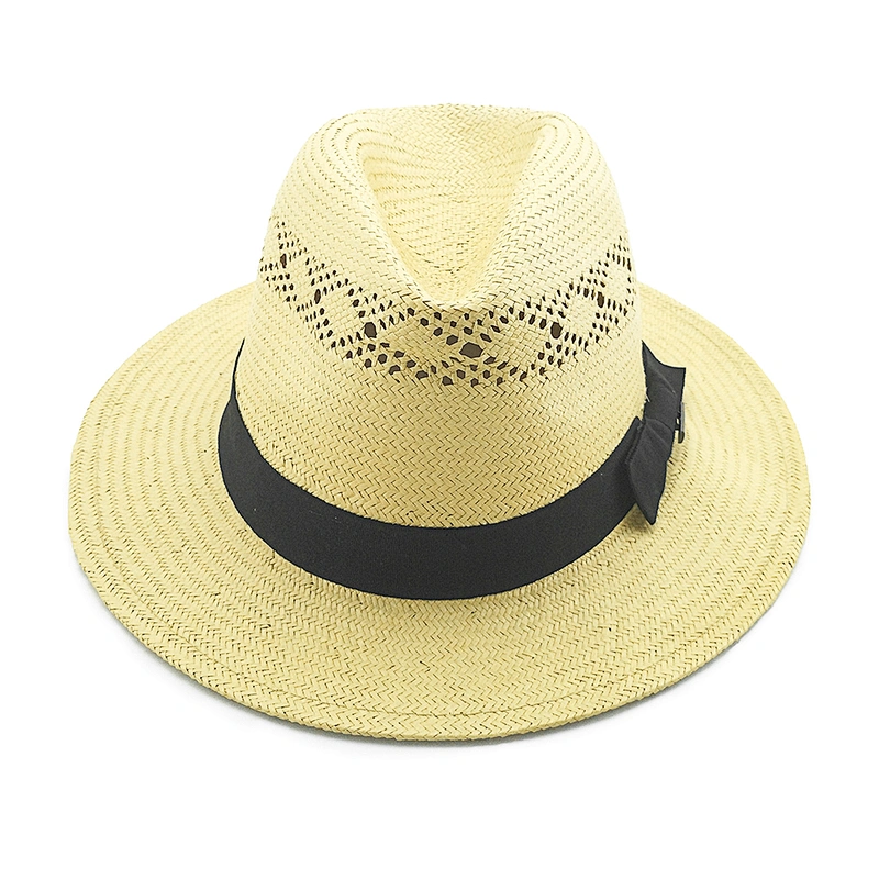 Sombrero de paja de alta calidad sombrero de paja sombrero de playa sombrero de vaquero
