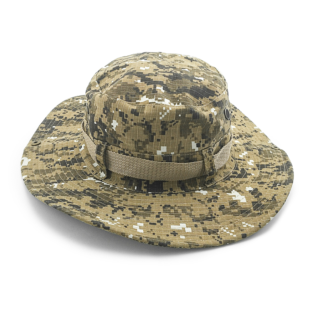 Camo hunting jungle bucket hat with String Factory wholesale Military combat boonie hats