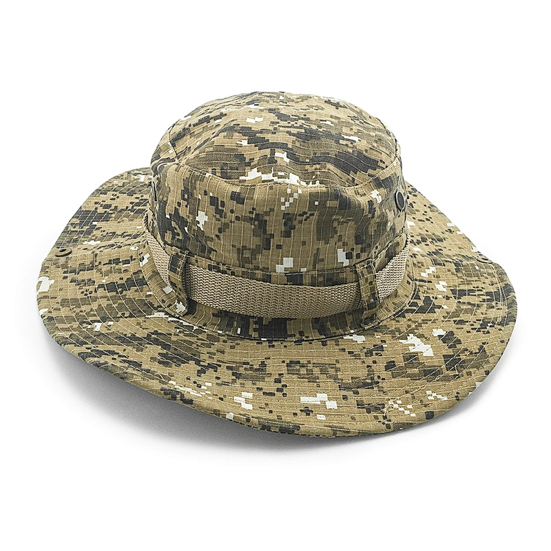 Camo hunting jungle bucket hat with String Factory wholesale Military combat boonie hats