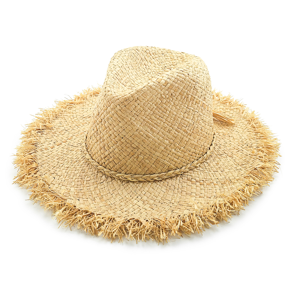 2020 Wholesale fashion women raffia straw beach panama hat