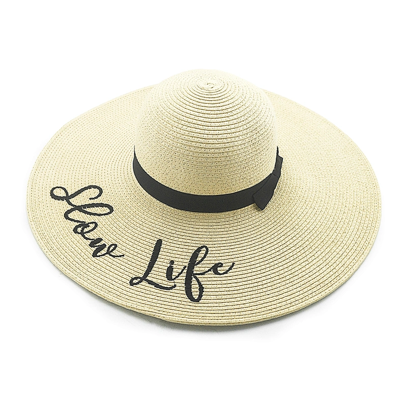 2020 High quality popular summer paper straw hat floppy women straw Hat