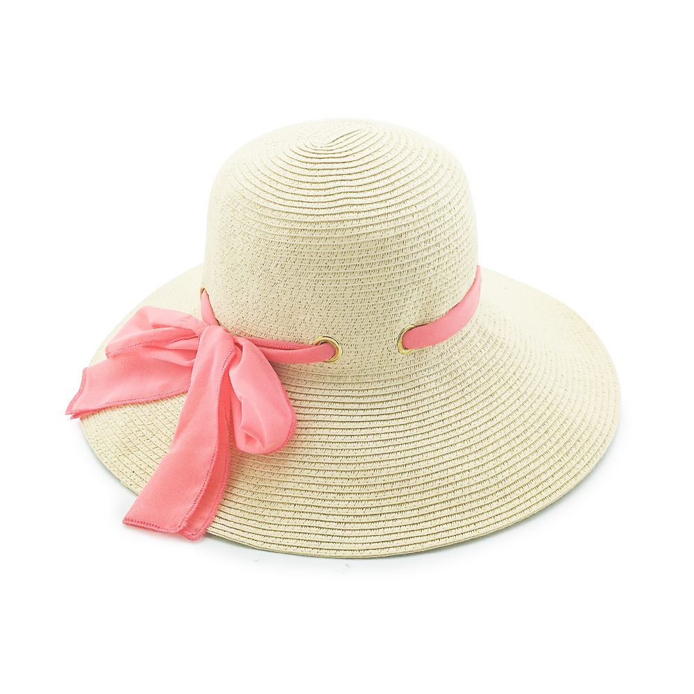 2020 Sombrero de paja de papel de verano popular de alta calidad disquete mujer Sombrero de paja